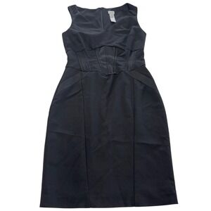 Cache Dress Womens Size 6 Black Corset Goth Chic Vintage Y2k